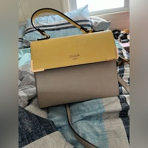 Yellow dude crossbody + hand bag